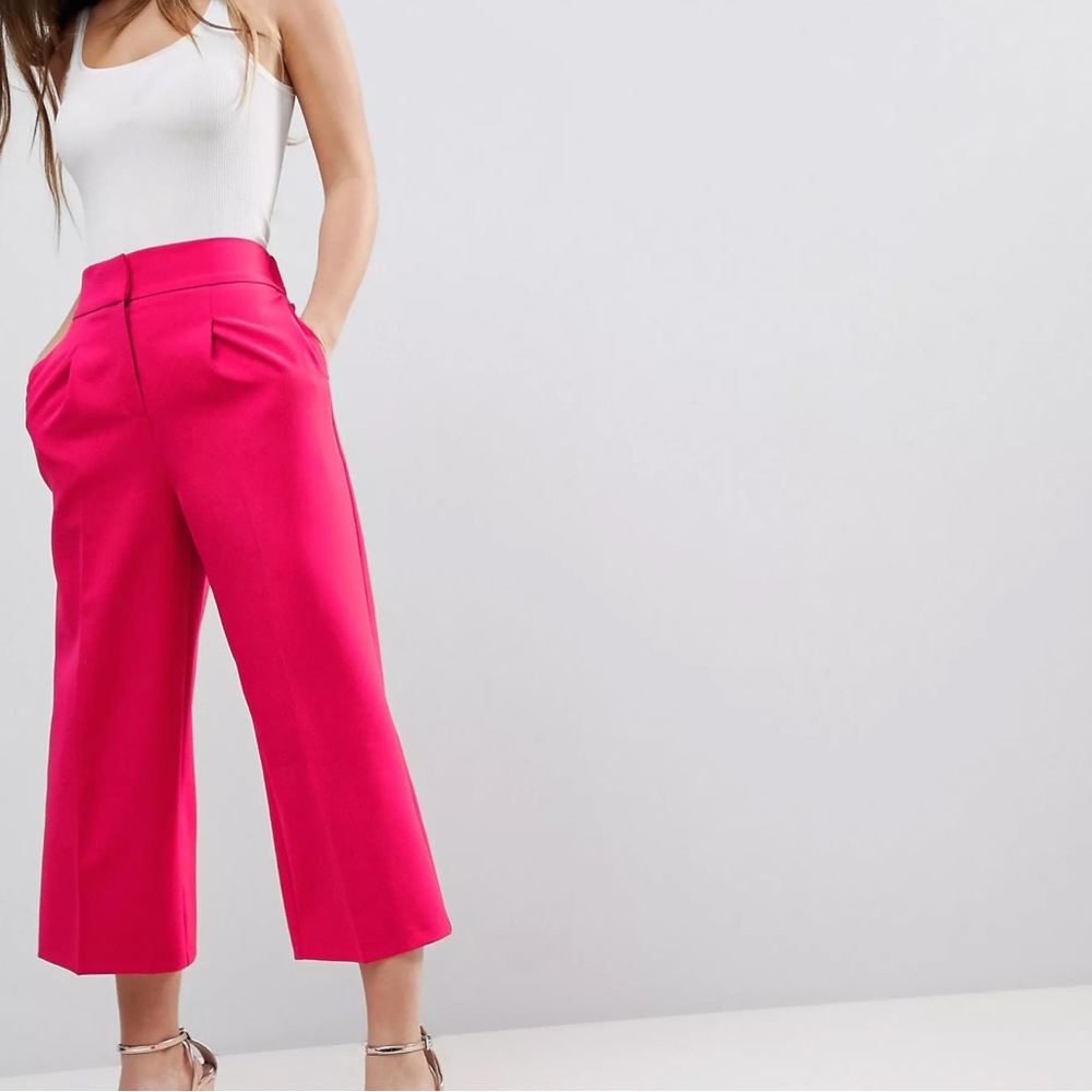 ASOS Tailored Petite Pink Culottes Capris